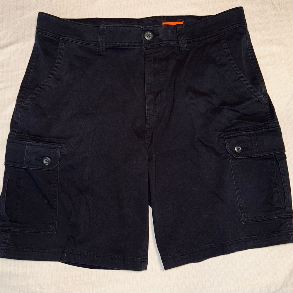 St. John's Bay Black Cargo Shorts with Sturdy Cotton Blend